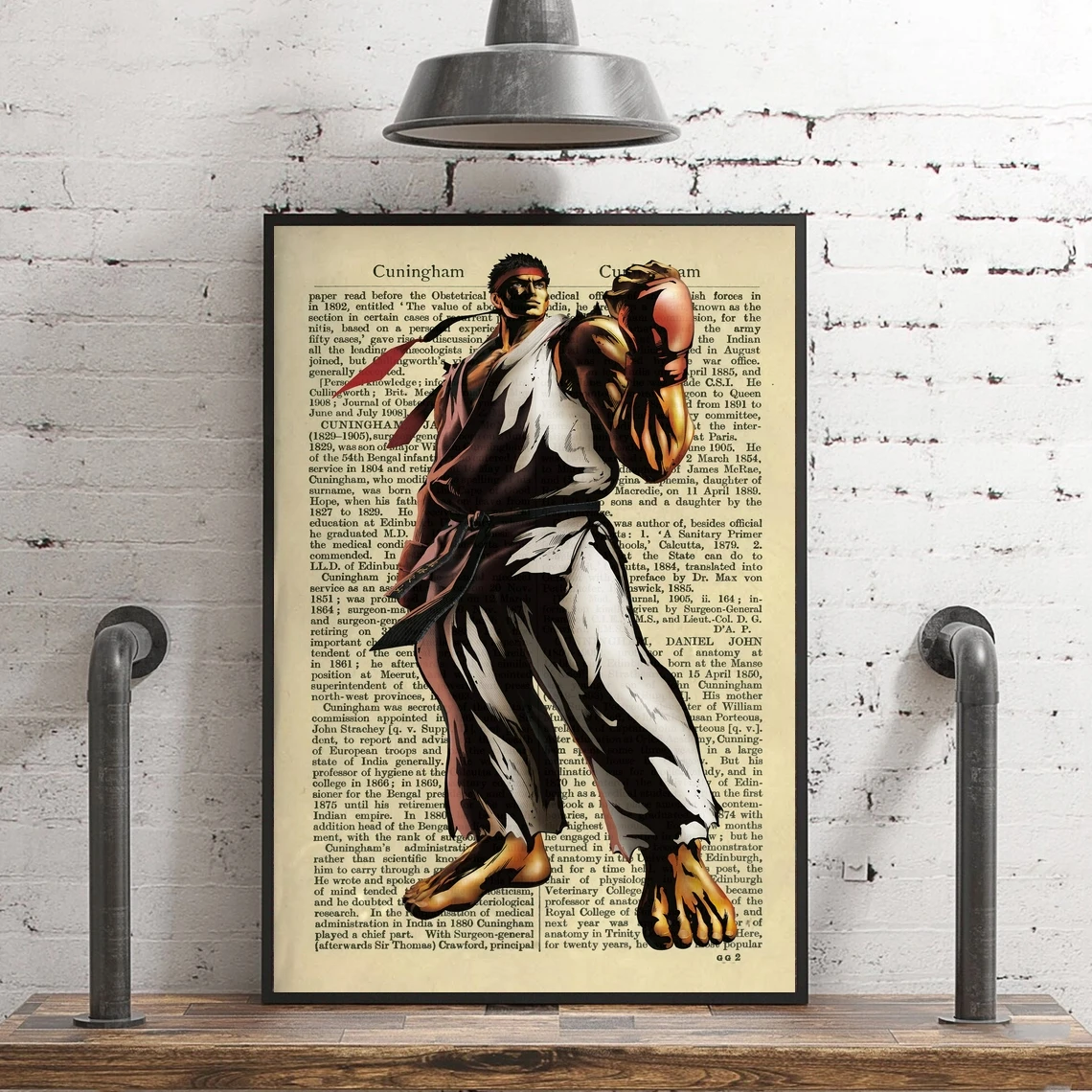 Chun-li Bison Game Gaming Nintendo Arcade Action Fight Dictionary Poster Print