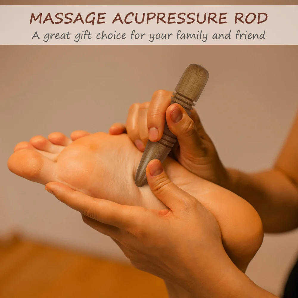 

1pc Wooden Rod Sole Acupuncture Point Massaging Stick Tool