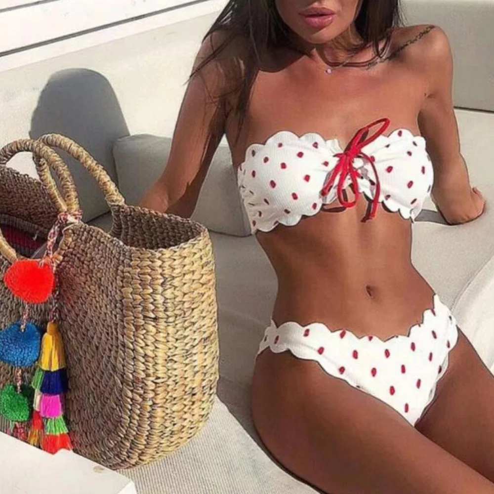 Быстрая доставка женский сексуальный Гребешок Кружевной Топ бикини набор из