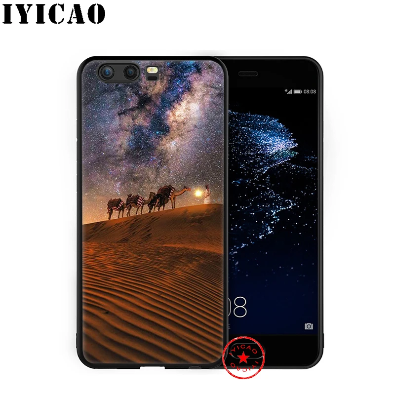 IYICAO пустынный Звездный Небесный мягкий чехол для huawei P30 P20 P10 P9 P8 2017 2016 2015 P Smart Z Plus