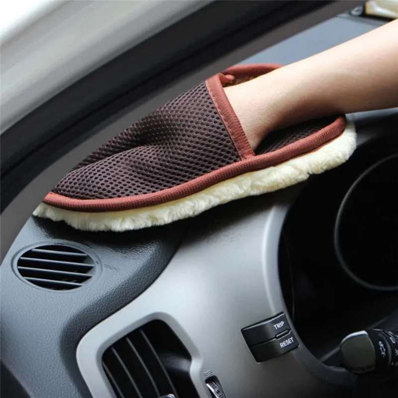 

1pc Car Cleaning Glove Auto Plush Vehicle Wash Mitten Cloth Cleaning Polishing Mitt Brush Car Motorcycle Washer