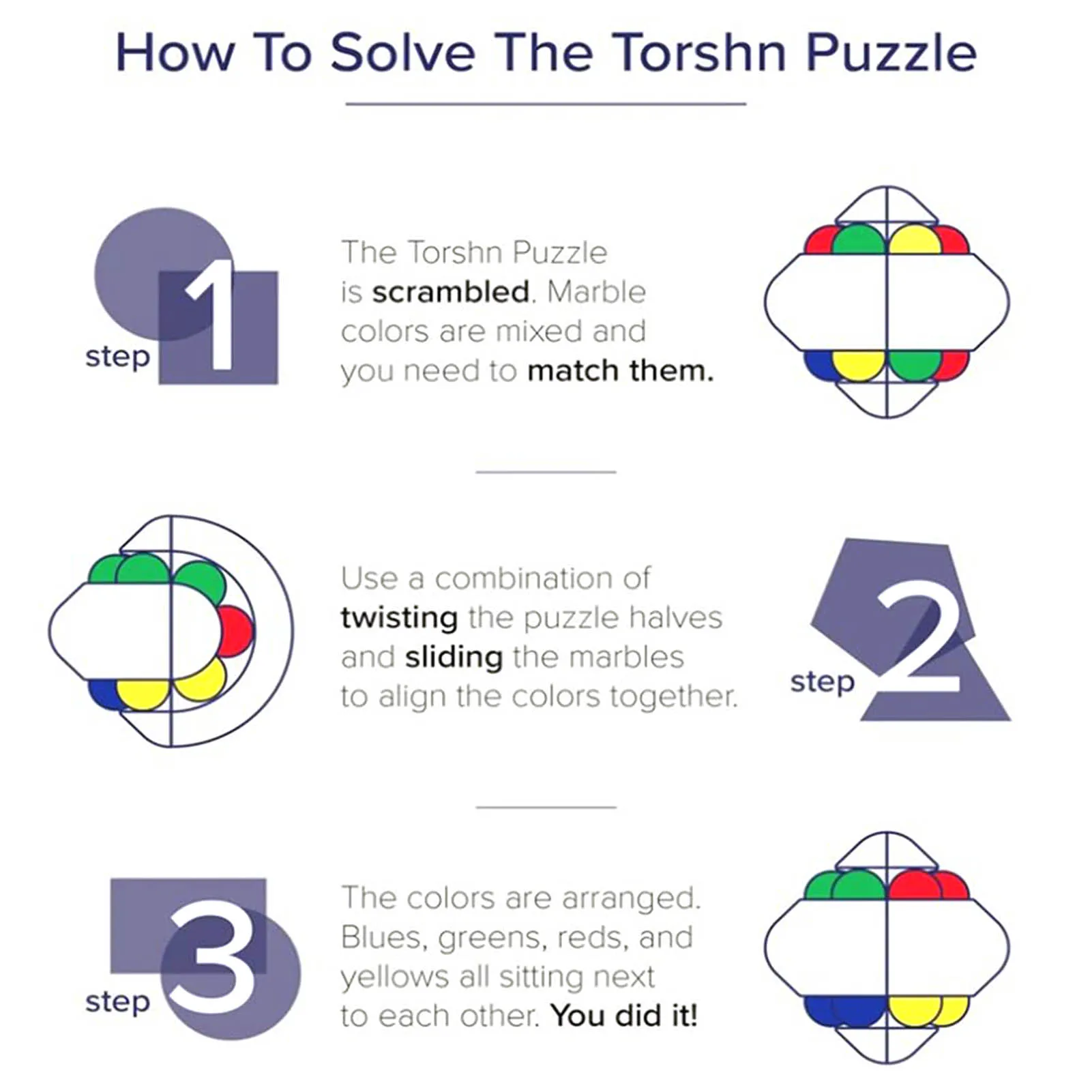 

Torshn Puzzle Fun Mind-Tickling Toy for Improve Brain Rotating Cube Health Decompression Toy For Adults Children