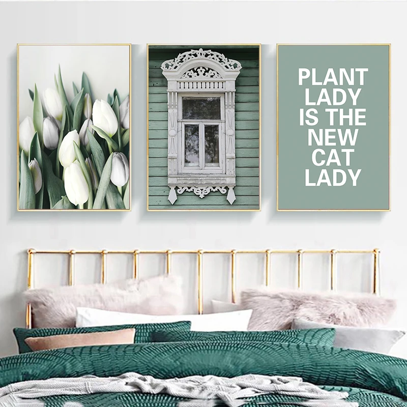 Постеры и принты картины абстрактные зеленые растения натуральные