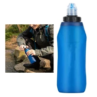 600ml outdoor survival water filter bottle purifier filtration bag emergency camping gear