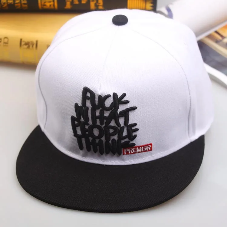 Хип-Хоп плоская шляпа фу к что люди думаете пара унисекс нейтральная бейсбольная