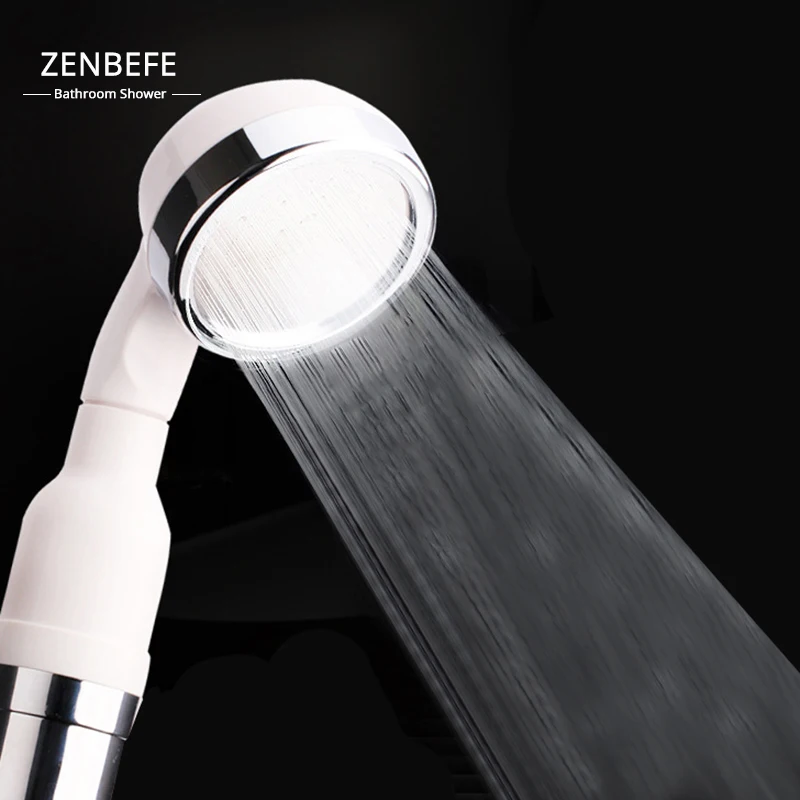 

ZENBEFE New Arrival Water Saving Increase Water Pressure Shower Heads Round ABS Filter Shower heads Rainfall Shower head