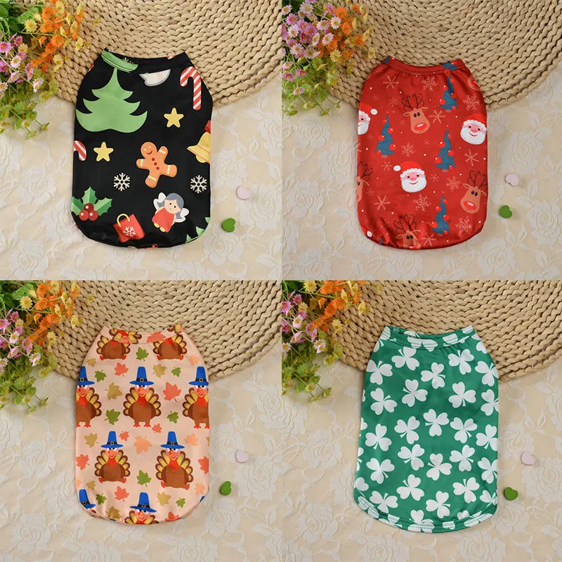 

2021 Christmas Dog Clothes For Small Dogs Pet Clothing Hoodies Puppy Clothes Cats Vest Shirt Puppy Chihuahua Yorkies Dogs Jacket
