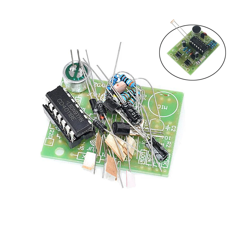 Energy Saving Lamp LED Light Incandescent CD4011 Sound and Control Switch Kit DIY Voice Parts Module | Электронные компоненты и