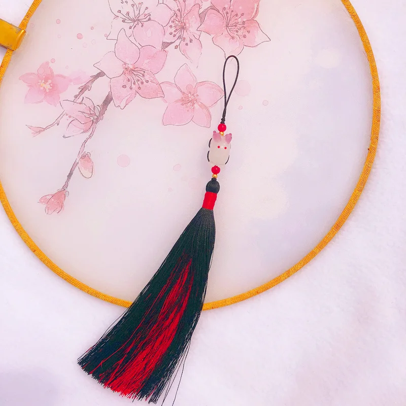 Аниме Grandmaster of Demonic Cultivation Mo Dao Zu Shi Rabbit Tassel подвеска реквизит косплей брелок для ключей подвеска игрушка подарок - Цвет: Set-2-a