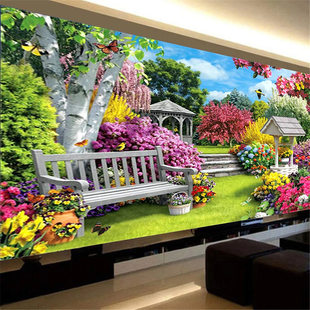 

5D Diamond Painting DIY Full Round Drill Garden Landscape Embroidery Cross Stitch Home Decor Gift for Christmas