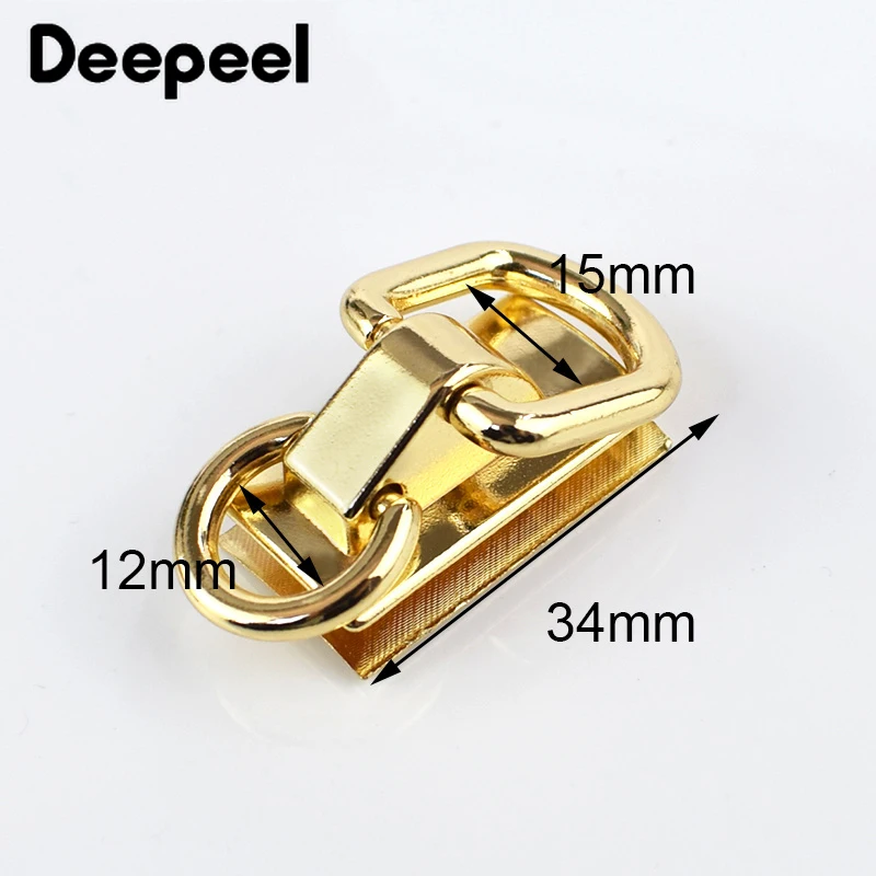 Deepeel 5/10 шт. кольцо в виде буквы D сумка сторона пряжки с зажимом винт цепочкой