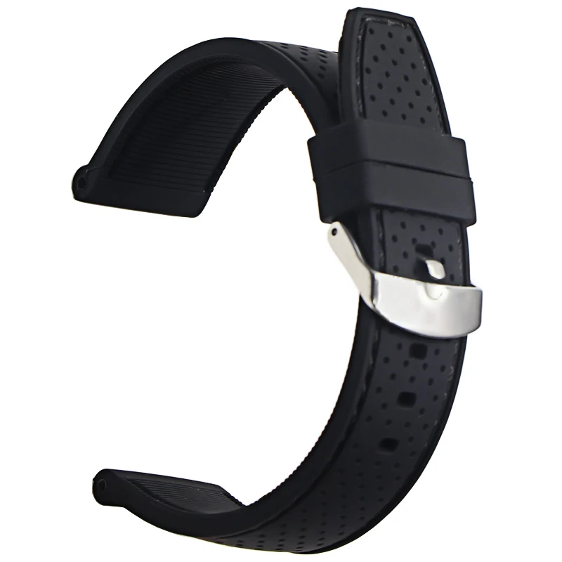 Silicone Watchband 22mm Band Watch Accessories Strap  Rubber Bracelet Belt  Waterproof 2019 High Quality