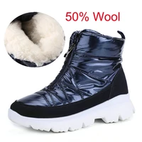 new 2021 women winter boots short style 50 natural wool boots non slip waterproof snow boots woman fashion ankle boots