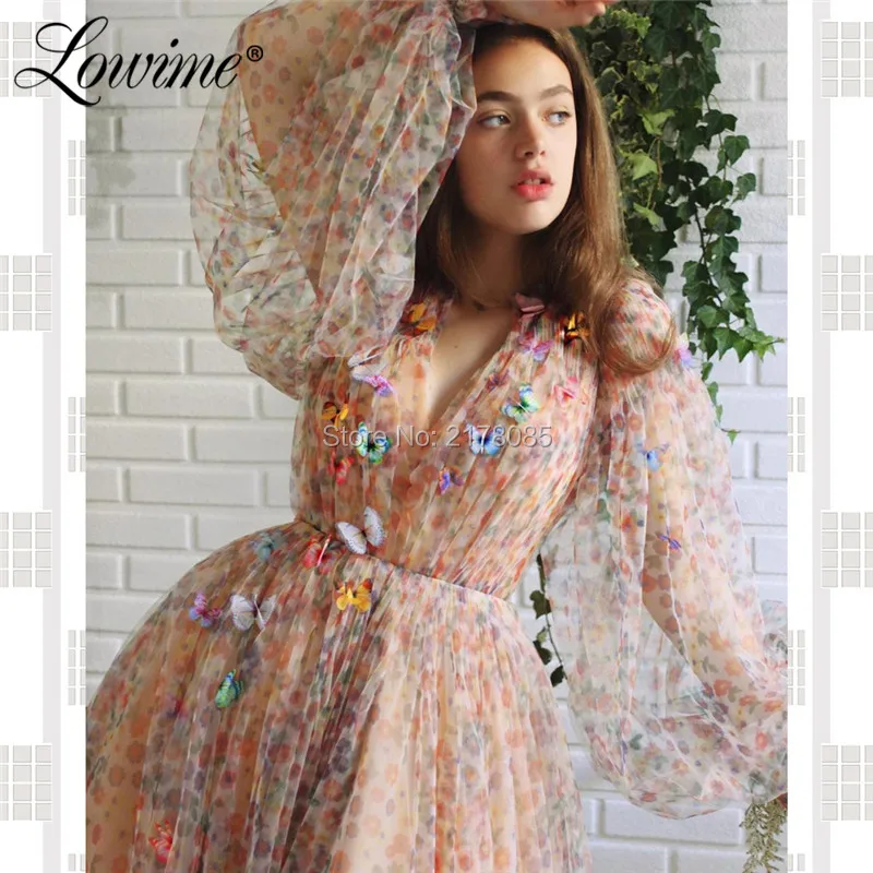 Amazing 2020 Summer Beach Party Dress V Neck Long Prom Dresses Sleeves Pageant Formal Arabic Dubai Evening Gown | Свадьбы и