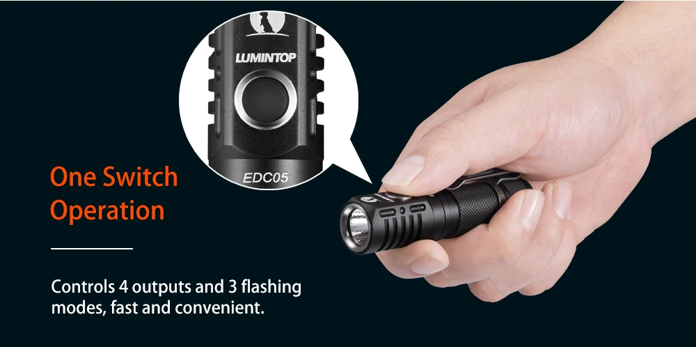 Светодиодный фонарик LUMINTOP EDC05 Cree XP-L 800 люмен мини-фонарик с магнитным хвостовым питанием от батареи AA/14500 для путешествий