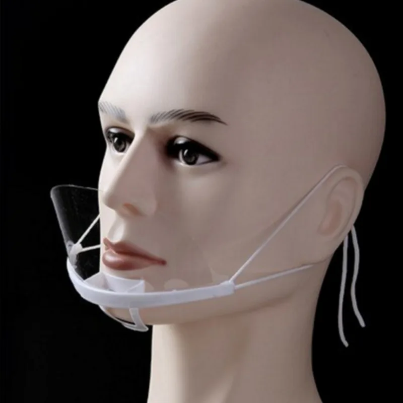 10 шт. маска прозрачная Ветрозащитная для лица комбинированная пластиковая Mascarilla