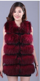 Топ жилет женский 2019 роскошный зимний пушистый длинный искусственный мех пальто