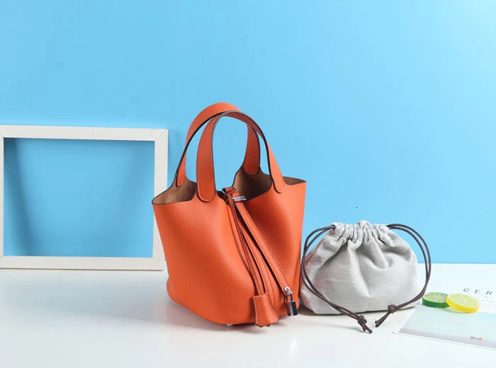 Unua amo Brand Women Handbags Fashion High Capacity Basket Bag Ladies Luxury Genuine Leather Bucket Totes Hand Bags
