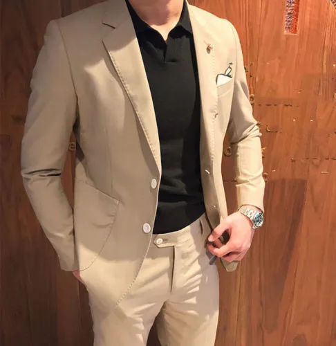 

Handsome Groomsmen Double-Breasted Groom Tuxedos Mens Wedding Dress Man Jacket Blazer Prom Dinner (Jacket+Pants+Tie) 017
