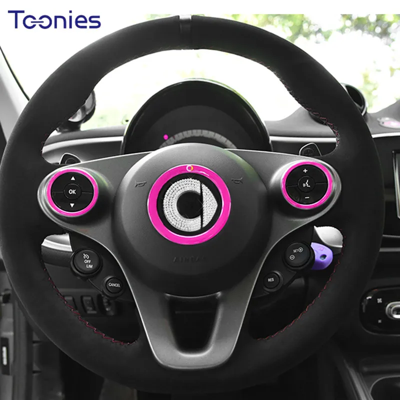 Украшение на руль автомобиля эпоксидная наклейка для Mercedes Smart 453 Fortwo Forfour