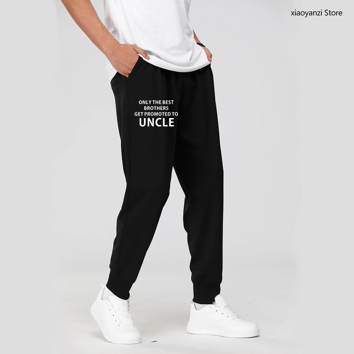

New Spring Autumn Style Only The Best Brothers Get Promoted To Uncle Sweatpants Funny Men Sports Long Pants EU Size Trousers