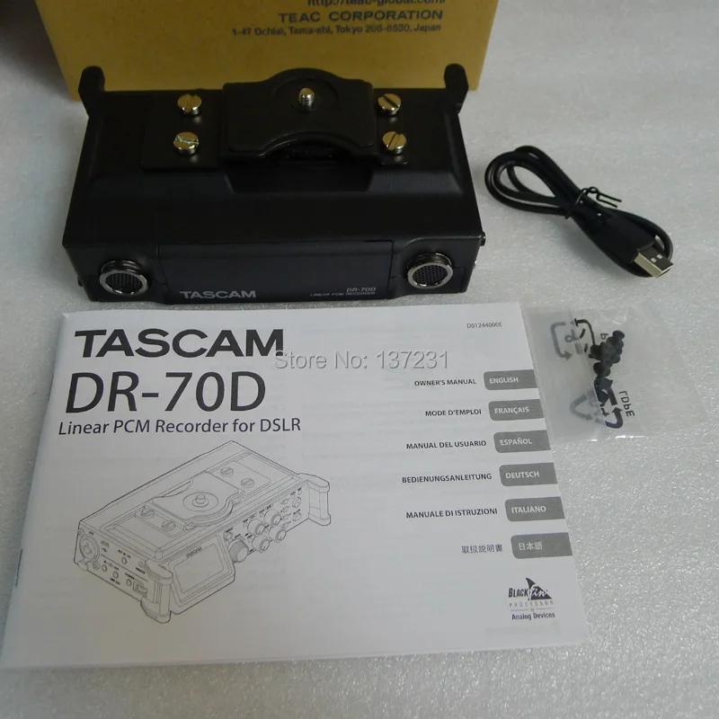 TASCAM DR-70D Профессиональный 4-канальный рекордер для SLR аудио микро-пленки записи