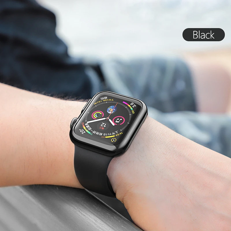 Lawatch TA чехол для Apple Watch Series 4 крышка 44 мм 40 мм бампер черный ТПУ ультратонкий защитный чехол для часов iWatch 4