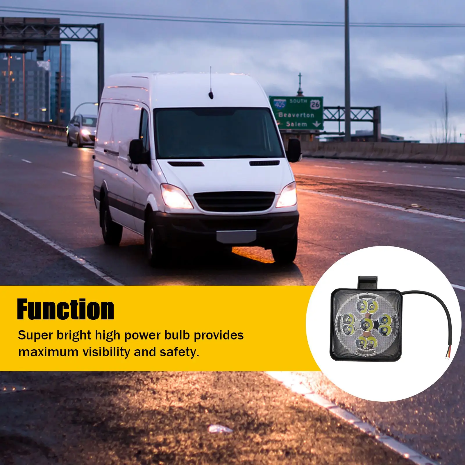 

CR 2 Pcs Auto Work Light Practical Useful Creative Portable LED Light Bar LED Spotlight Car Work Light