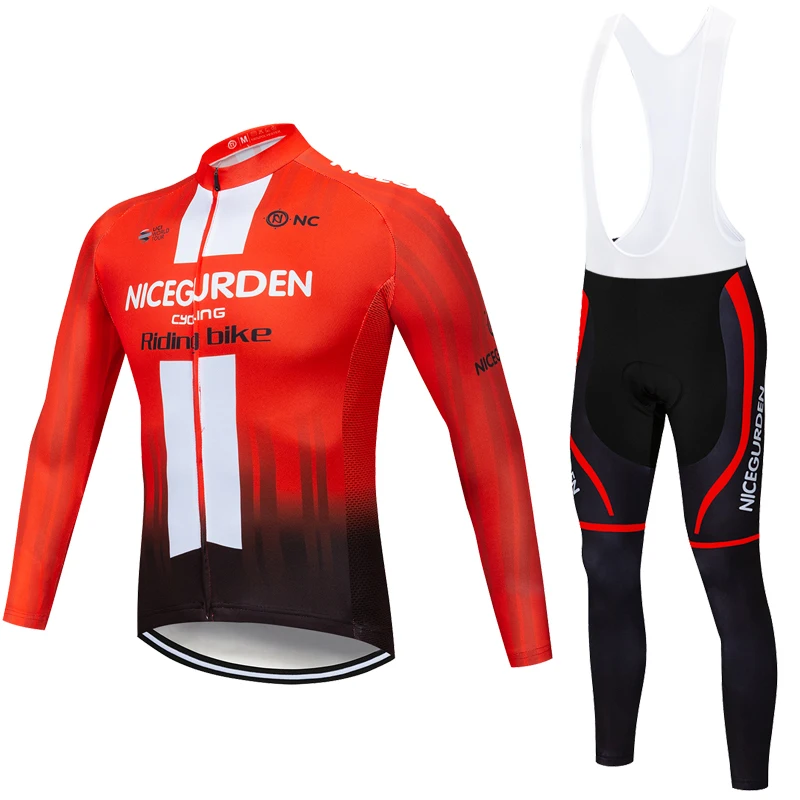 

Cycling jersey spring and autumn mountain sports bike long-sleeved slim bib cycling jersey men's mountain racing cycling jersey