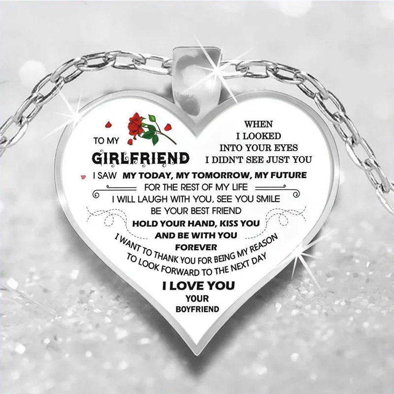 Дочке с подвеской в форме сердца роза цветок девушка красивые колье для девочек