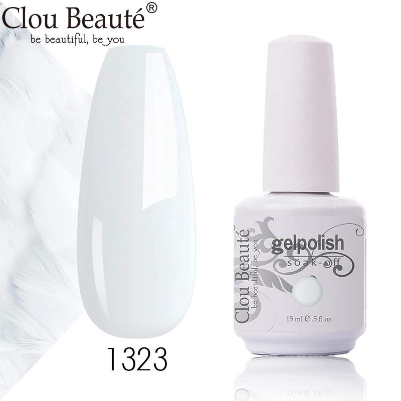 

Clou Beaute молочно-белый цветной светлый серийный отмачиваемый УФ-гель для ногтей полуперманентный гель-лаки для ногтей лак для нейл-арта