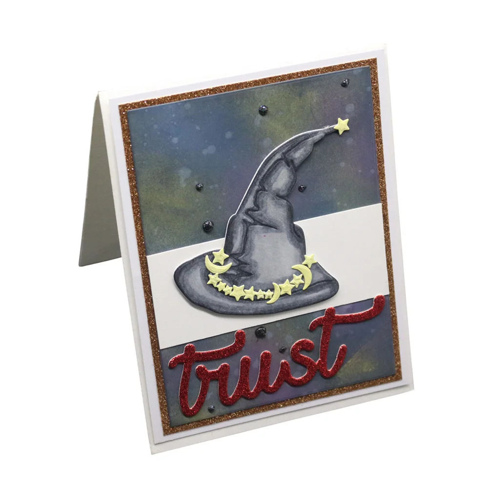 Новый Хэллоуин/Шляпа Волшебника/Забавный фон тиснение режущий пресс-форма