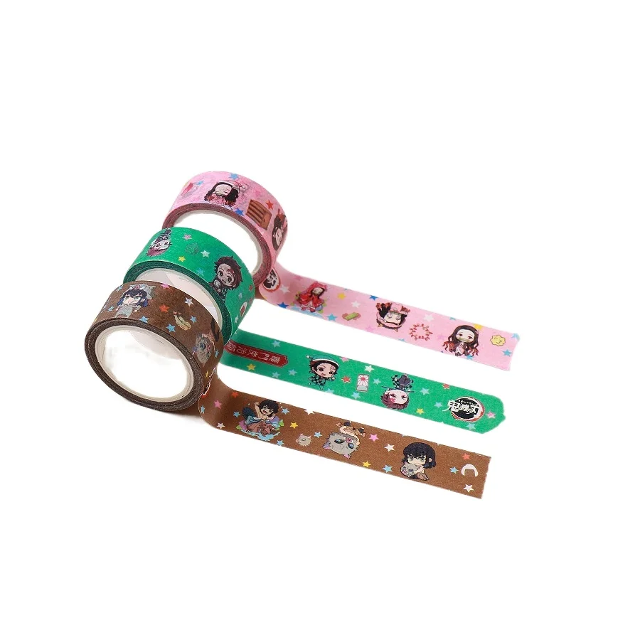 

Липкая лента Washi для косплея, рассекающий демонов, самодельная клейкая бумага, Маскировочная лента для скрапбукинга, печатный узор, наклейк...