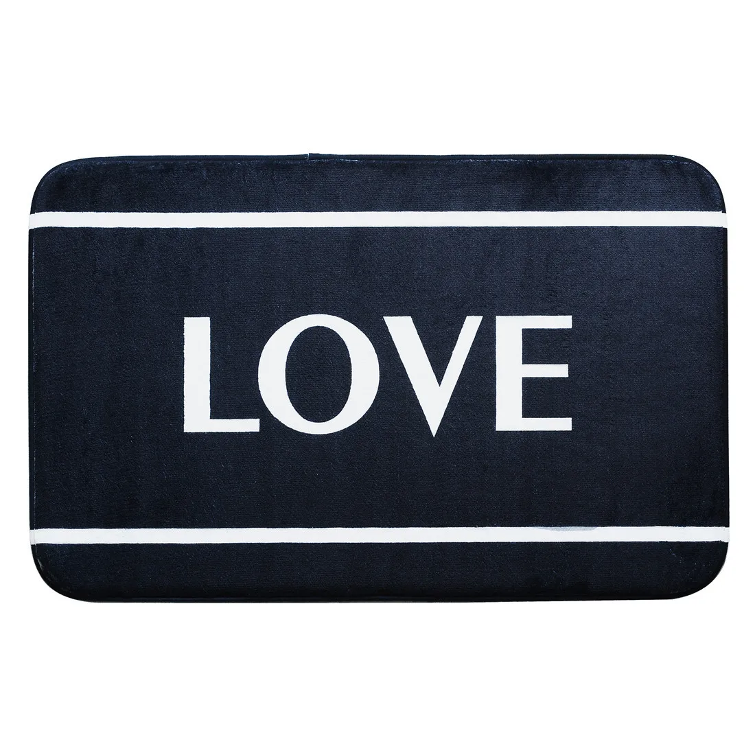 

European-style high-definition printing non-slip mat LOVE digital flannel sponge living room bedroom mat bathroom mat