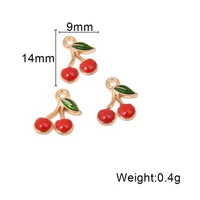 cute cherry fruit charm pendants gold jewelry making finding diy bracelet necklace earring accessories handmade tools 20pcs