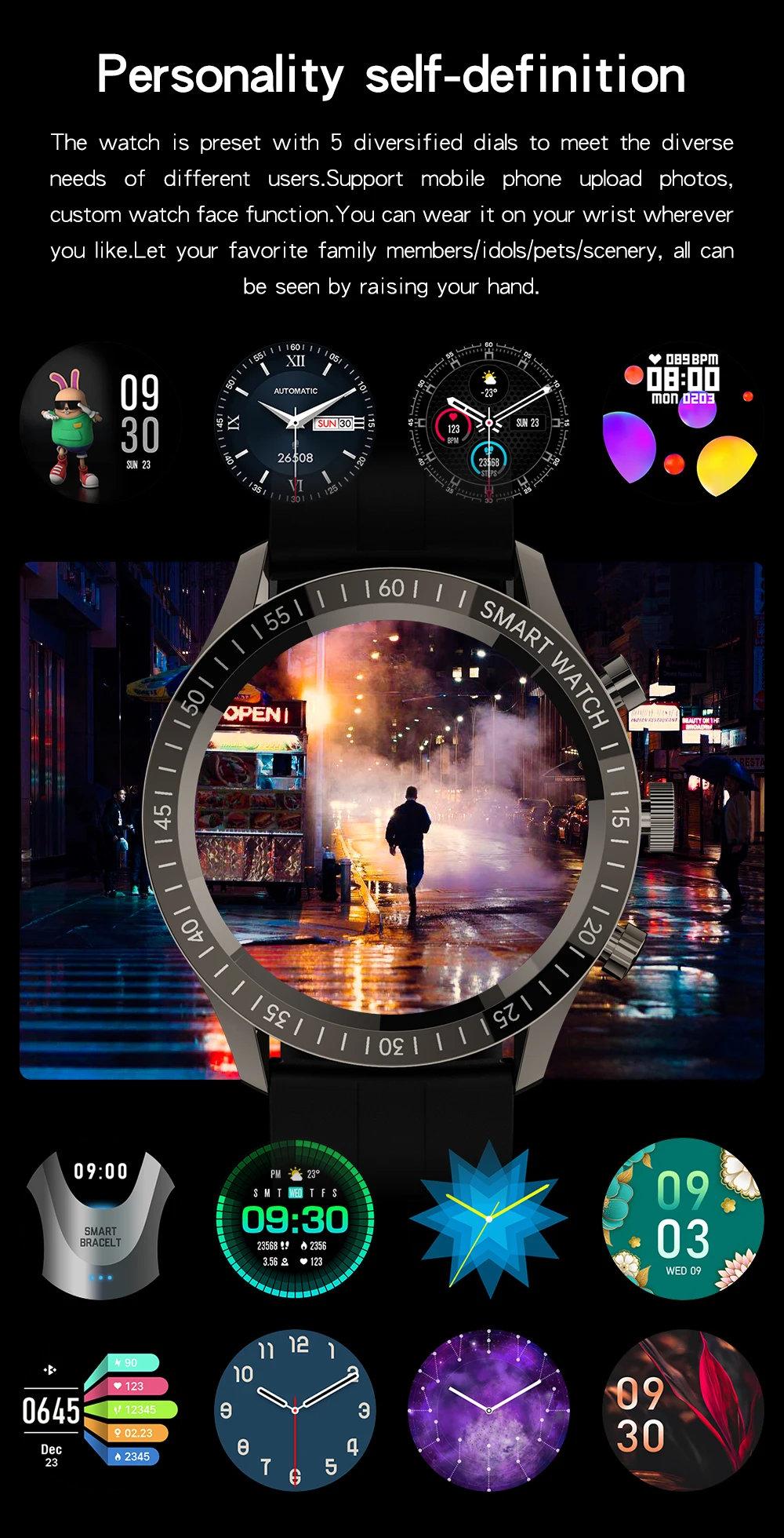 JWMOVE 2021 New Smart Watch Men 360*360 Heart Rate sport smartwatch android watches Waterproof fitness tracker bracelet P8 MAX5 |