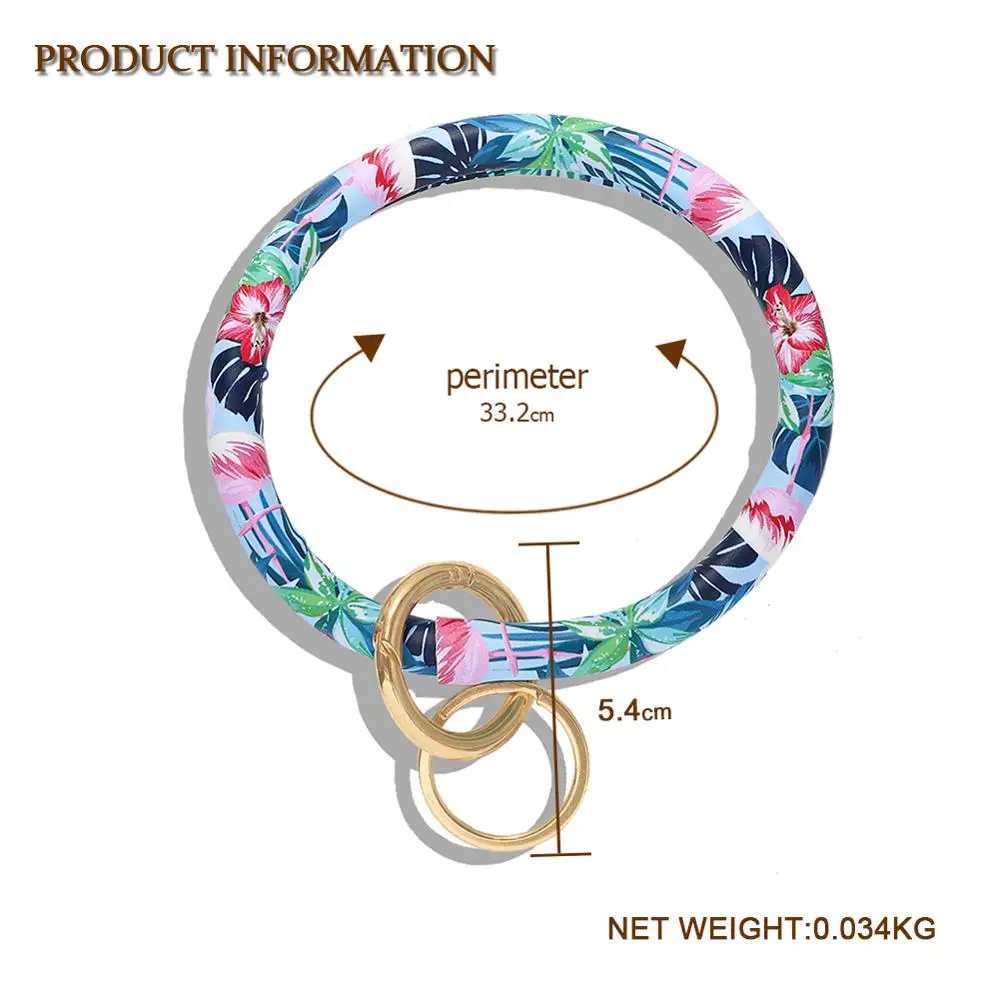62 цвета бохо Леопардовый принт большие брелки для женщин и мужчин модные кожаные