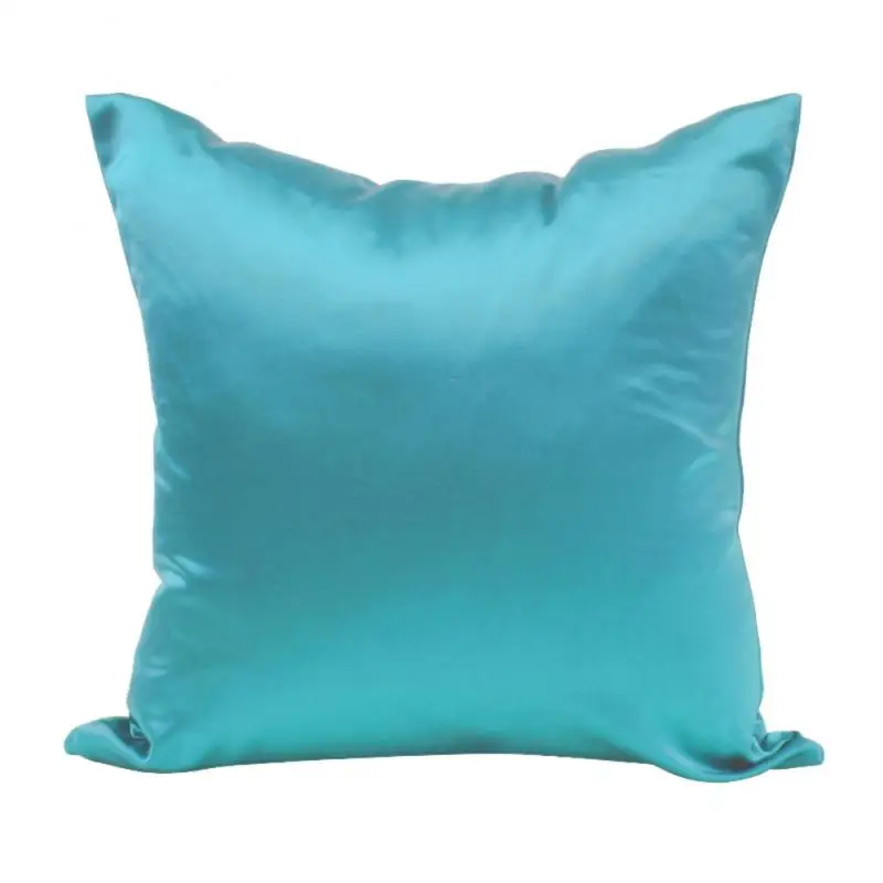 1PC Solid Color Cushion Cover Smooth Silk Pillows Throw Pillow Case 45*45 Decorative Nordic Living Room Sofa Decoration | Дом и сад