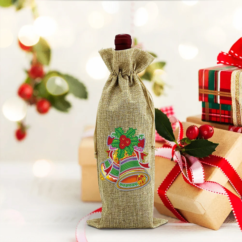 Искусственная алмазная живопись 5D DIY Рождественская винный мешок мультяшная