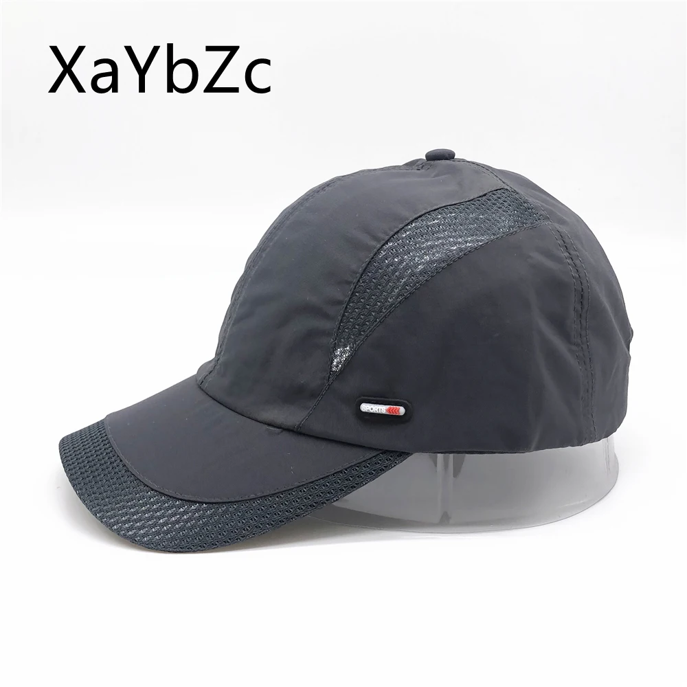 

2021 Summer New Mens Outdoor Sport Sunscreen Baseball Hat Running Visor Cap Breathable Quick Dry Mesh Caps Gorras Chapeu