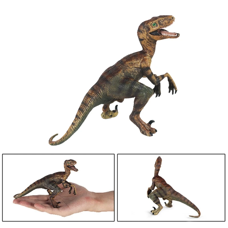 

1 Pc 5inch Action Figures Animal Dinosaur Model Realistic Jurassic Velociraptor Figurine Interactive Desk Toy Cake Toppers