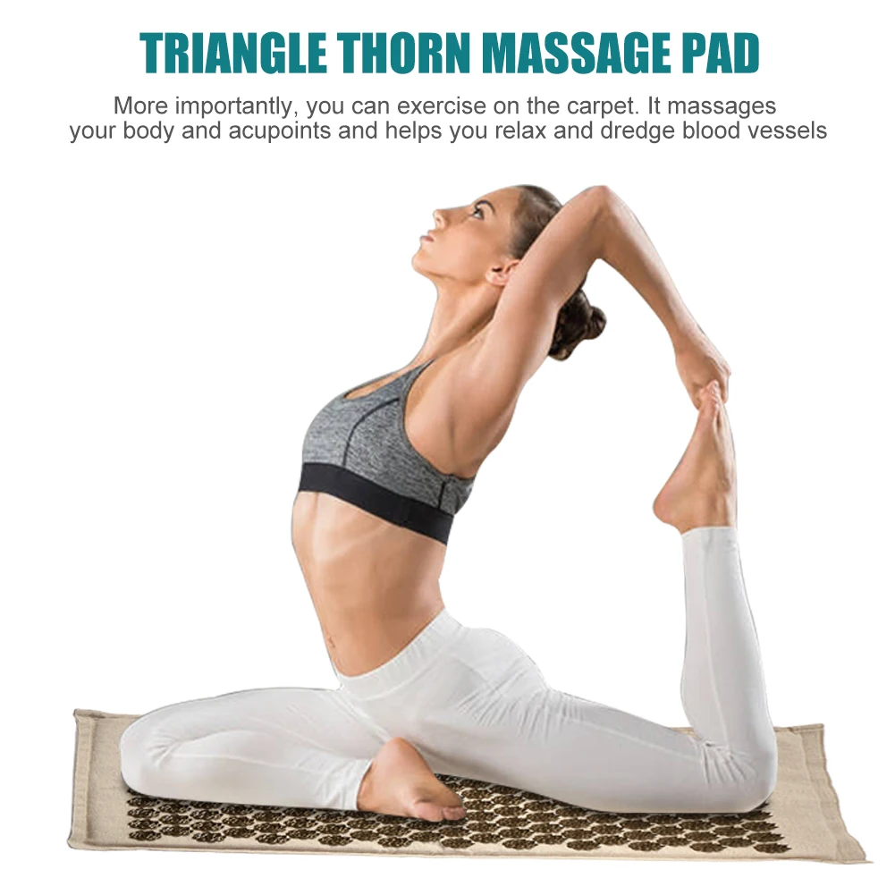 Акупунктурный Массажный коврик подушка в хлопковом пакете для йоги и