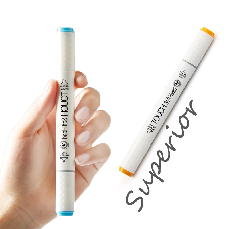 120 цветов/набор набор двусторонних маркеров для рисования|Фломастеры| |