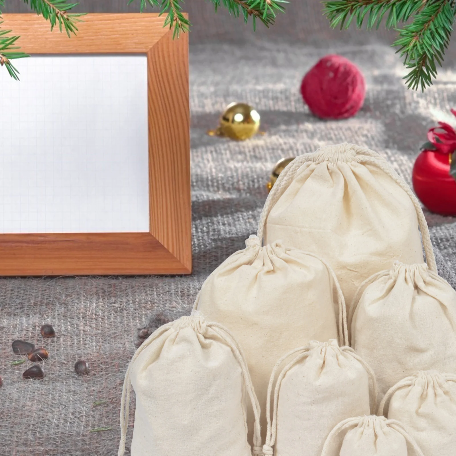 1 шт. переносная многоразовая Хлопковая сумка в подарочной коробке упаковочная