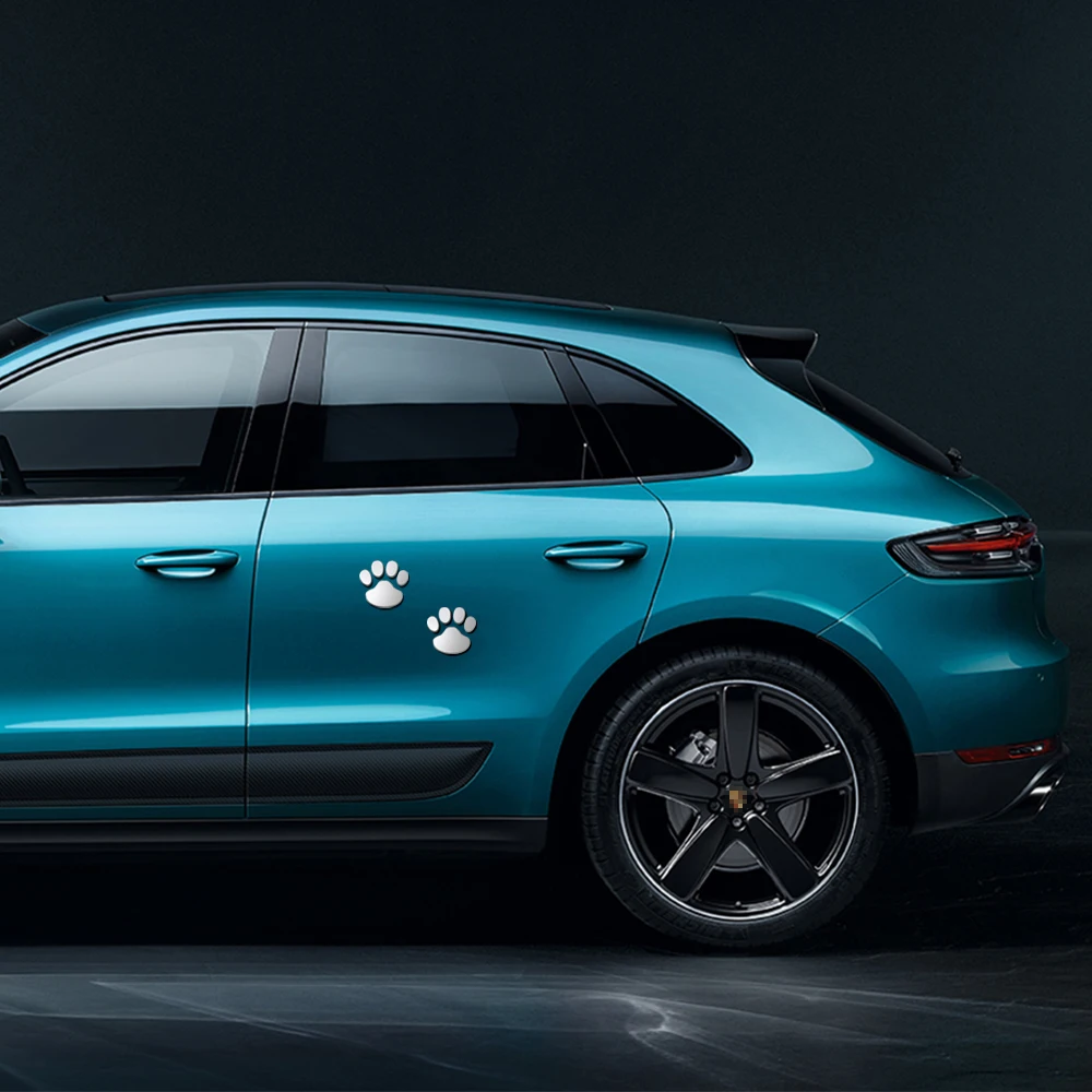 2 шт./компл. крутая наклейка на автомобиль Дизайн лапа 3D животное собака кошка