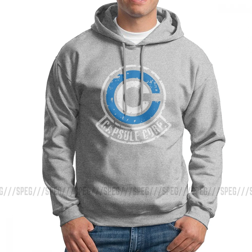 Для мужчин Толстовка чехол Capsule corp игрушечные фигурки из игры Dragon Ball DBZ(“крутые Dynocaps аниме тренажерный зал натуральный хлопок стиль с декоративной молнией толстовки»(«хейтеры»), футболка с капюшоном