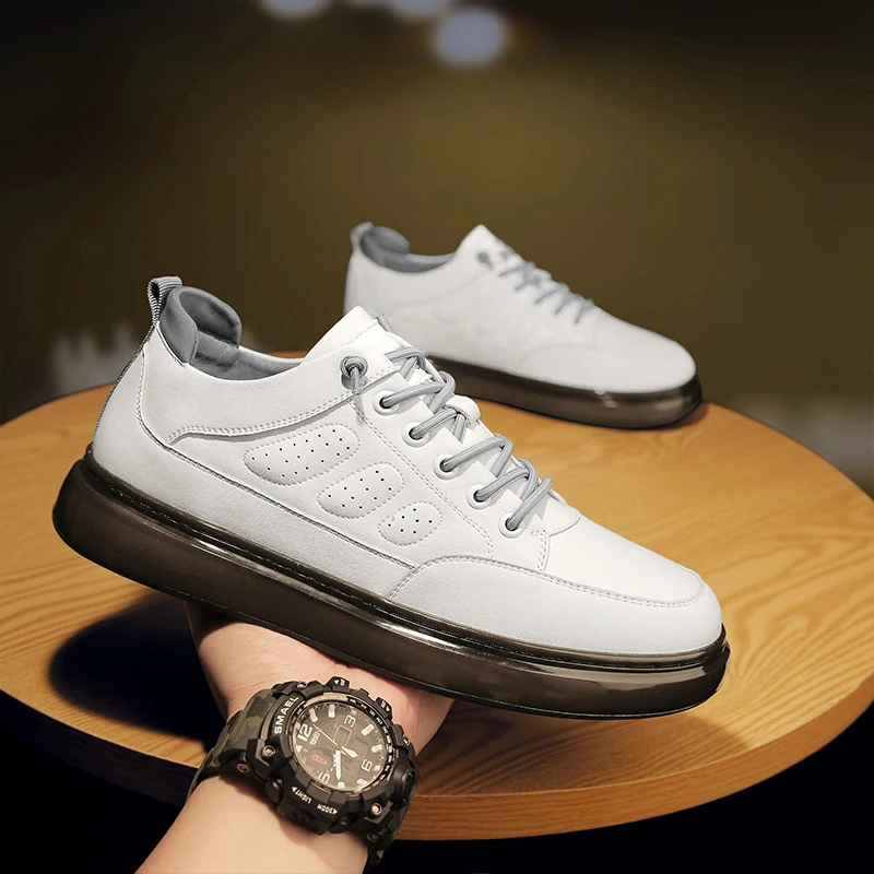 

Genuine Leather Men's Shoes High Quality Fashion Low-Top Shoes Outdoor Brand Design Oxford Shoes Breathable Men Casual Shoes