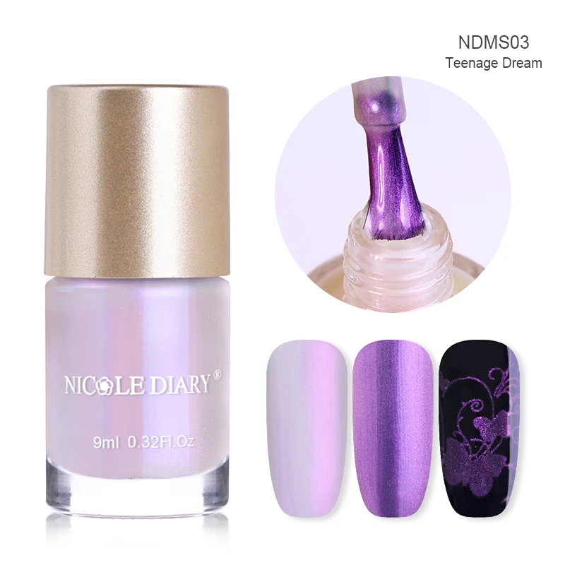 NDMS03 NICOLE DIARY лак для ногтей хамелеон голографический переливающийся флаконы блестки лак для ногтей лак маникюр дизайн ногтей - Цвет: NDMS03