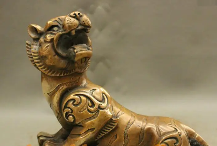 Элегантный Старый S7002 9 &quotнародные китайские бронзовые животные горы король год