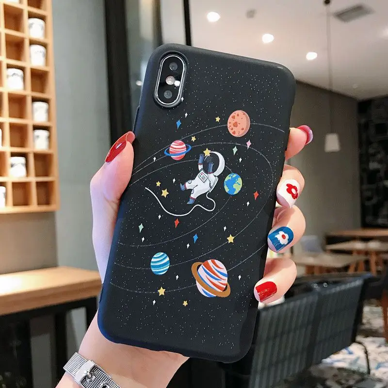 I06 Чехол для телефона YOUVEI для iPhone 5, 6, 6 S, 7, 7 Plus, 8, 8 Plus, X, XR, XS Max, милый силиконовый чехол с рисунком Луны, чехол для iPhone 7 - Цвет: I06